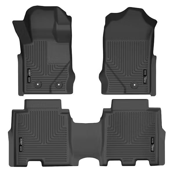 Husky Liner 95301 Weatherbeater Series Floor Liners for Ford Bronco 4-Door - Black Front & Second Row