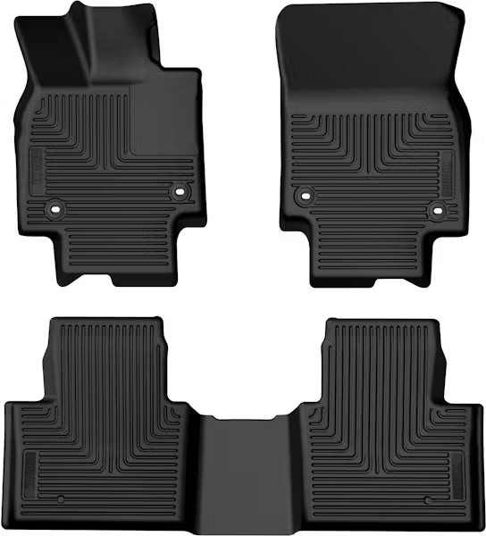 Husky Liner 95431 23 C Crown Wheelhouse Front & Second Row Floor Liner in Black