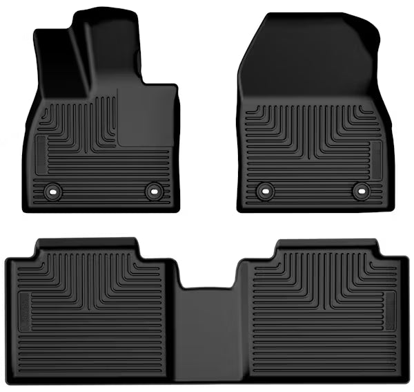 Husky Liner 95471 2424 Le X Us Rz450 E Wb Front & Second Row Floor Liner 3-Piece Set in Black