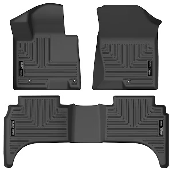 Husky Liner 95531 Santa Cruz Front and Second Row Floor Liners in Black