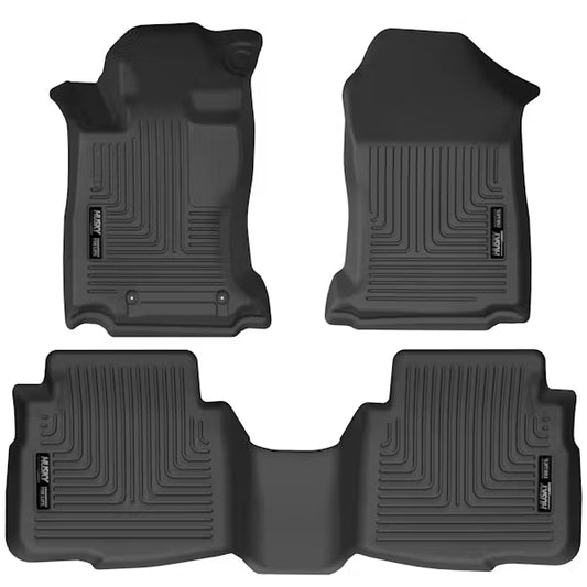 Husky Liner 95541 Front & Second Seat Floor Liners for 2021 Outback (Black) - 20 C Legacy Model