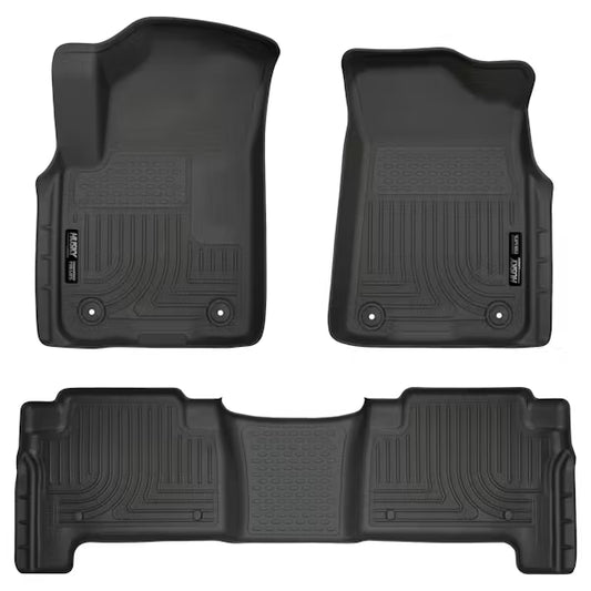 Husky Liners 95671 Front & Second Seat Floor Liners for 1923 Armada & Infiniti QX80, Black