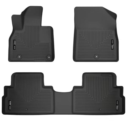 Husky Liner 95691 Front & Second Seat Floor Liners for Kia Telluride, Black