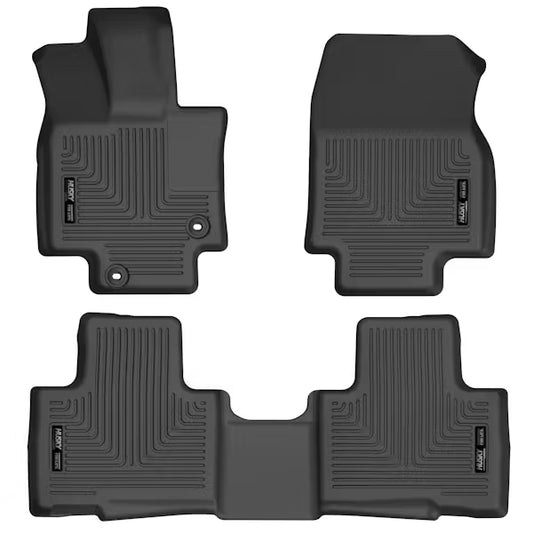 Husky Liner 95791 Highlander Front & Second Seat Floor Liners in Black