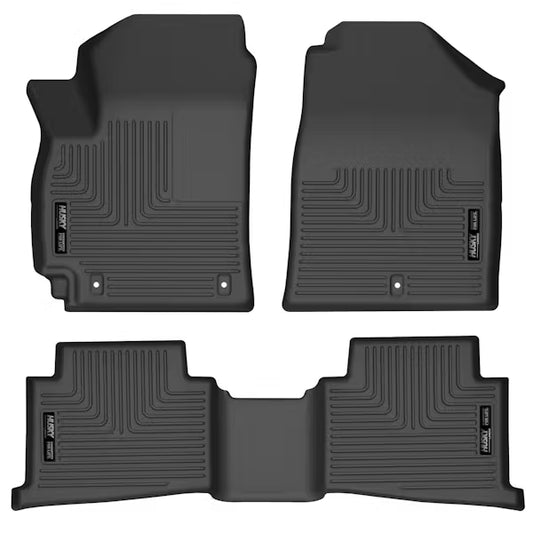 Husky Liners 95801 Front & Second Seat Floor Liners for Kia Seltos – Black