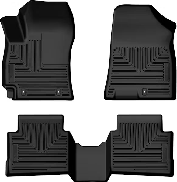 Husky Liner 95951 Kona Front & Second Row WeatherBeater Floor Liners for 2024 Kia Kona, Black