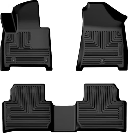 Husky Liners 95961 Santa Fe Wb Front & Second Row Floor Liner Set in Black
