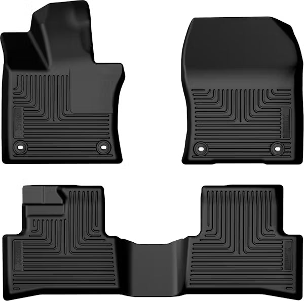 Husky Liner 95991 Weatherbeater Front and Second Row Floor Liners for Pickup Trucks, Black