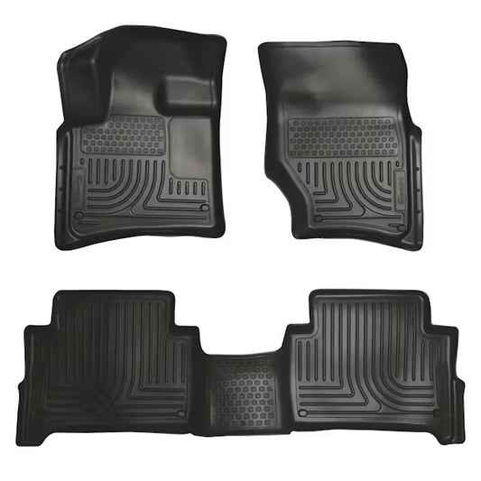 Husky Liner 96421 Front & Second Row Seat Floor Liners for 2015 Audi Q7 - Black