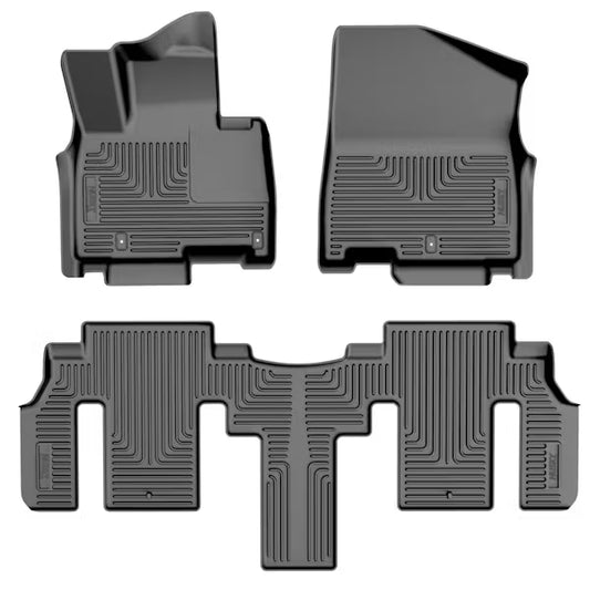 Husky Liner 96611 22 C Carnival WeatherBeater Front & Second Row Floor Liners in Black