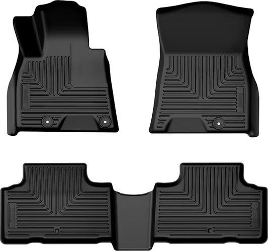 Husky Liner 96901 Genesis GV80 Front and Second Seat Floor Liners in Black