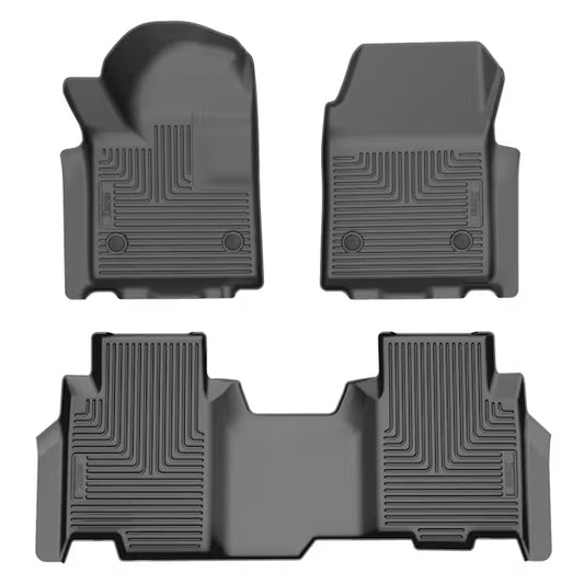 Husky Liner 96971 Silverado Ev WeatherBeater Front & Second Row Floor Liners in Black