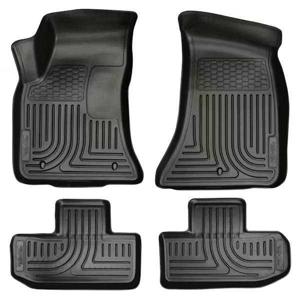 Husky Liner 98071 Challenger Custom Molded Front and Second Seat Weatherbeater Floor Liners in Black