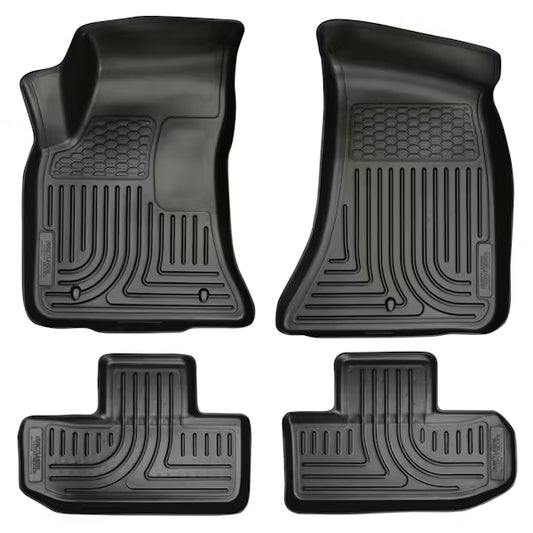 Husky Liner 98071 Challenger Custom Molded Front and Second Seat Weatherbeater Floor Liners in Black