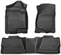 Husky Liner 98201 Front and Second Seat Floor Liners for Silverado/Sierra 1500 and 2500/3500 Crew Cab (Without Manual Shifter)