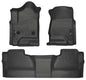 Husky Liner 98231 Front and Second Row Floor Liners for 2014-2018 Silverado/Sierra Crew Cab - Black