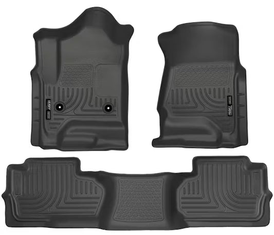 Husky Liner WeatherBeater Double Cab Front and Second Row Seat Liners for 2014-2018 Silverado/Sierra 1500, 2500, 3500 - Part 98241