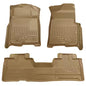 Husky Liner 98343 WeatherBeater Front and Second Row Floor Liners for Ford F150 SuperCab, Tan