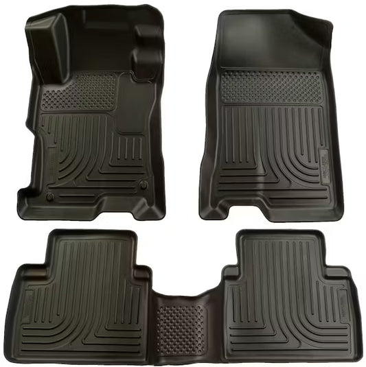 Husky Liner 98411 Front and Second Seat Floor Liners for 2011 Honda Civic 4-Door, Black