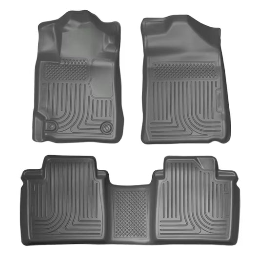 Husky Liner 98512 Front and Second Seat Floor Liners for Toyota Camry 2011-2019, Grey