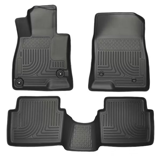 Husky Liner 98651 Mazda 3 Front and Second Row Floor Liners in Black