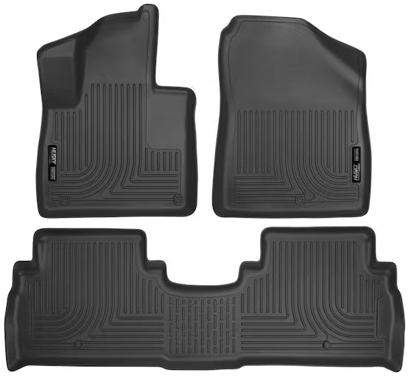 Husky Liner 98691 Weatherbeater Series Floor Liners for 2021-2022 Kia Sorento Front & Second Seat in Black