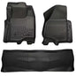 Husky Liner 98711 Front and Second Seat Floor Liners for Ford F250/F350/F450 Super Duty Crew Cab (Black)