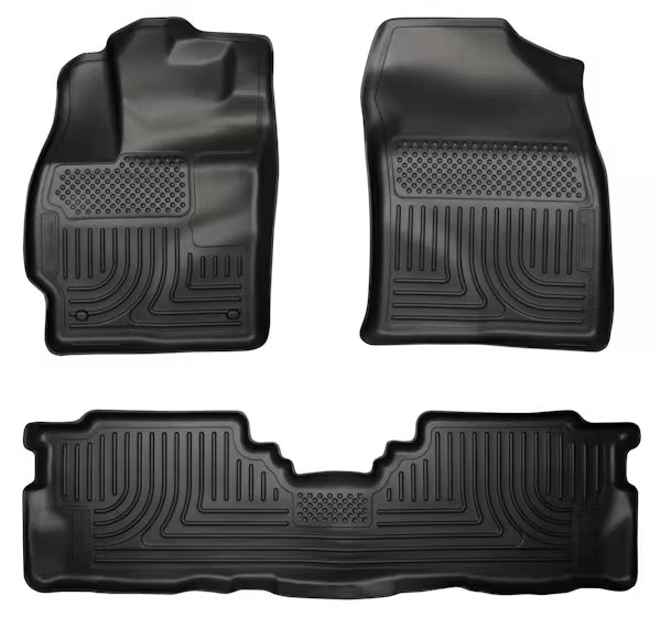 Husky Liner 98911 Custom Molded Front & Second Seat Floor Liners for Toyota Prius V, Black