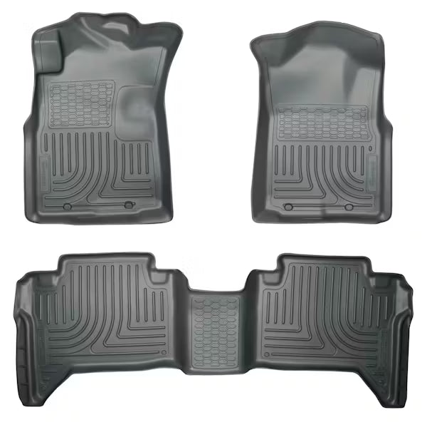 Husky Liner 98952 Weatherbeater Front & Second Seat Floor Liners for Toyota Tacoma Crew Cab in Grey