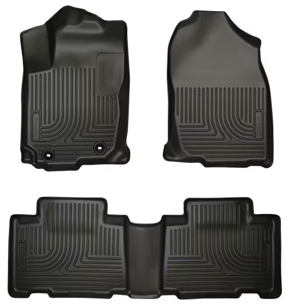 Husky Liner 98971 WeatherBeater Black Front and Second Row Seat Liners for Toyota RAV4 2016