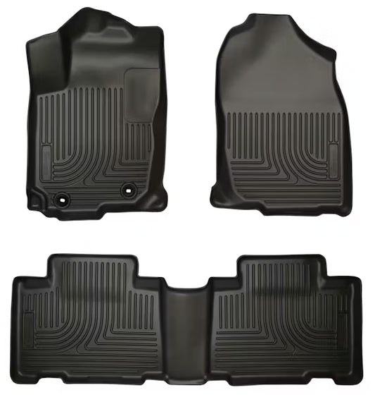 Husky Liner 98971 WeatherBeater Black Front and Second Row Seat Liners for Toyota RAV4 2016