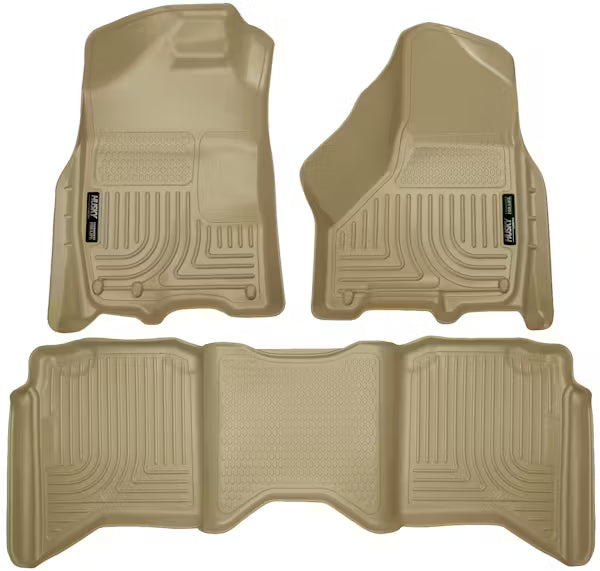 Husky Liner 99003 Front and Second Row Floor Liners for Ram 1500/2500/3500 Crew Cab, Tan