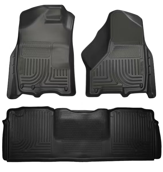 Husky Liner 99041 WeatherBeater Front and Second Row Floor Liners for Ram 2500/3500 Mega Cab