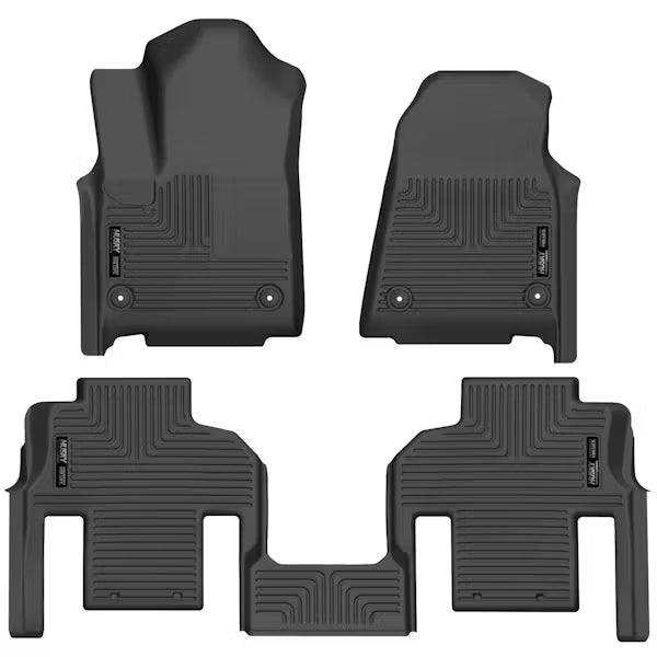 Husky Liner 99061 2022-2023 Wagoneer Front and Second Row Seat Floor Liners in Black
