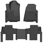 Husky Liner 99111 Front and Second Row Floor Liners for 2022-2023 Jeep Grand Wagoneer, Black
