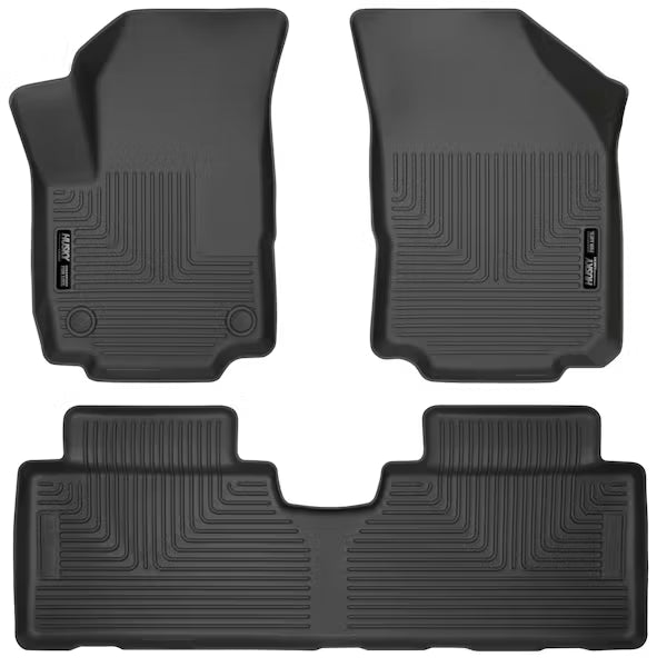 Husky Liners 99131 18 Equino X Front and Second Row Floor Liners in Black