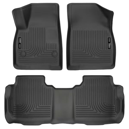 Husky Liners 99141 Floor Liners for 2017-2023 Cadillac Acadia and Cadillac XT5 - 2nd Row Bucket and 60/40 Split Bench Styling