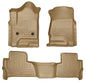 Husky Liner Weatherbeater Series Front & Second Seat Floor Liners for 2015-2022 Chevy Tahoe and GMC Yukon, Tan (Part #99203)