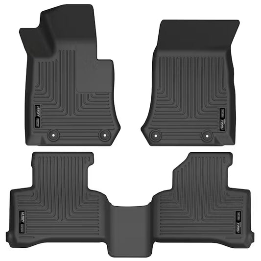 Husky Liner 99391 Front and Second Row Floor Liners for Mercedes-Benz GLC300, Black