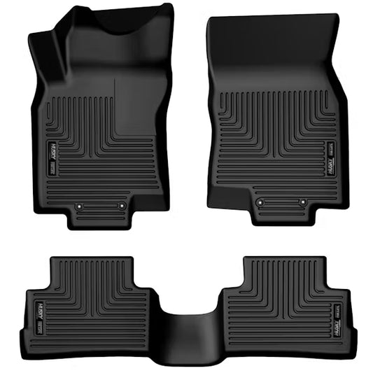 Husky Liner 99451 WeatherBeater Floor Liners for Nissan Rogue S, Front & Second Row, 3-Piece Set in Black