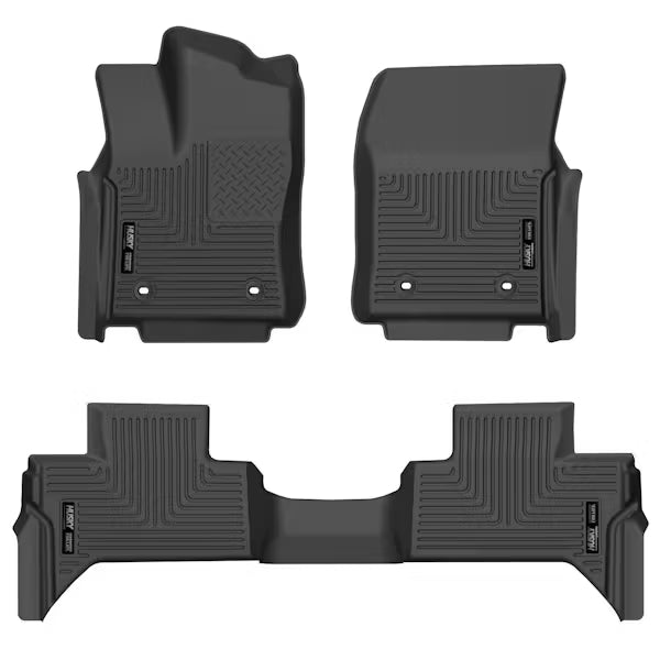 Husky Liner 99471 Tundra Double Cab Front and Second Row Floor Liner in Black