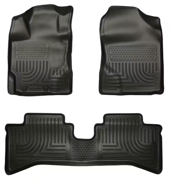 Husky Liners 99501 Front and Rear Seat Floor Liners for Toyota Prius C (2012 Model) in Black