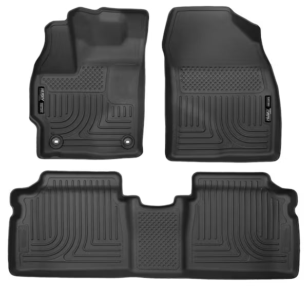Husky Liner 1515 Prius Front & 2nd Seat WeatherBeater Series Floor Liners in Black (Part #99511)
