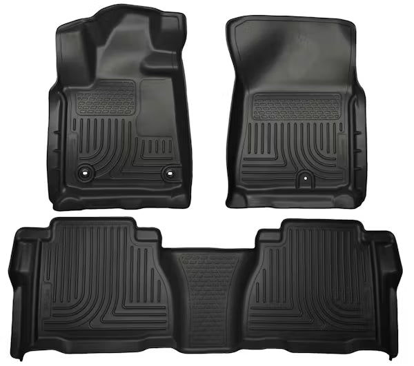 Husky Liners 99591 Tundra Floor Liners with Twist Lock for Driver and Second Seat, Black