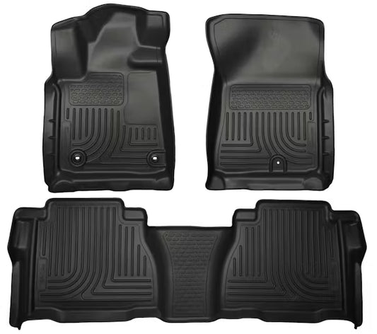 Husky Liners 99591 Tundra Floor Liners with Twist Lock for Driver and Second Seat, Black