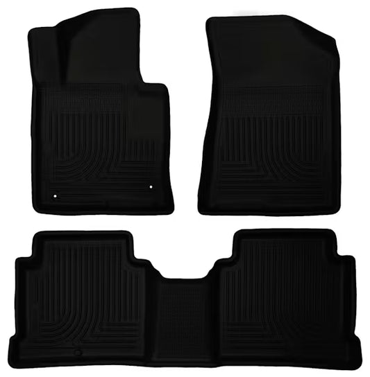 Husky Liner 99631 Front and 2nd Seat Floor Liners for 2016-2019 Hyundai Sonata and 2017-2020 Kia Optima in Black