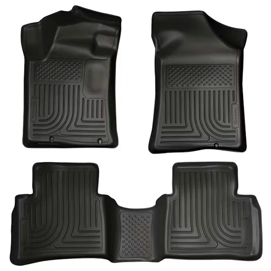 Husky Liners 99641 Front and Second Row Floor Liners for Nissan Altima 2013-2015, Black