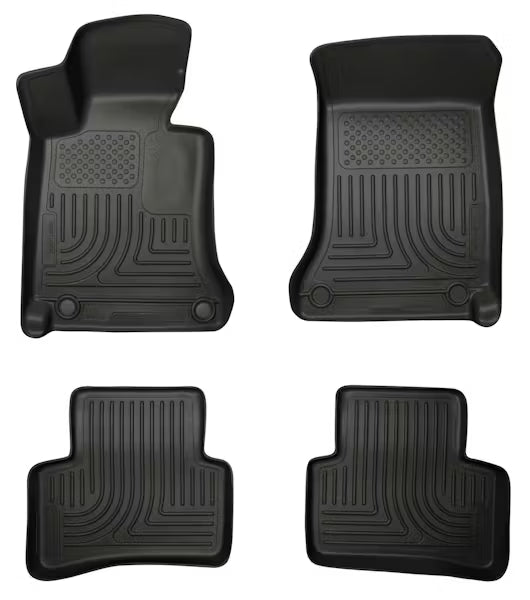 Husky Liner 99811 Front & Second Seat Weatherbeater Floor Liners for 2013 Mercedes C-Class, Black