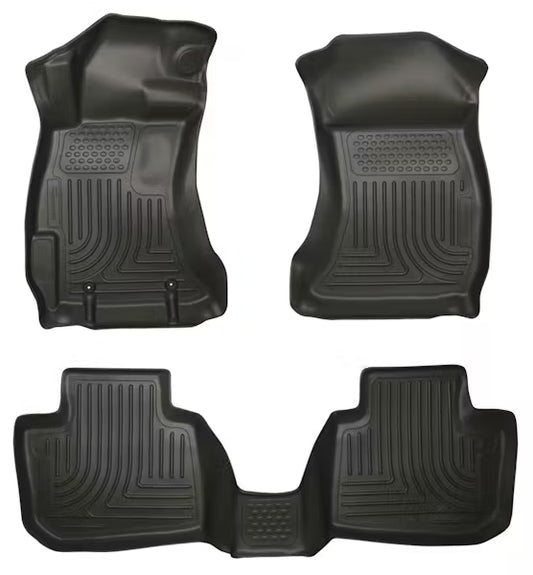 Husky Liner 99881 WeatherBeater Front and Second Row Seat Liners for Subaru Forester 2014-2018, Black