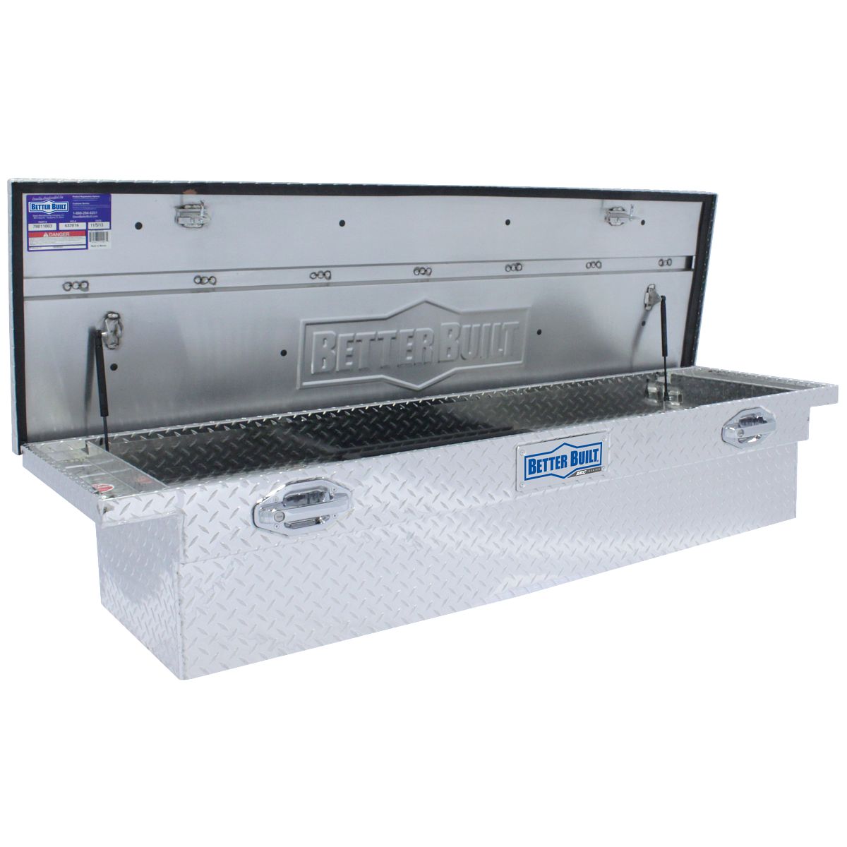 Better Built 70-Inch Single Lid Diamond Tread Tool Box, Sec Series Low Profile Crossover - Model 79011003